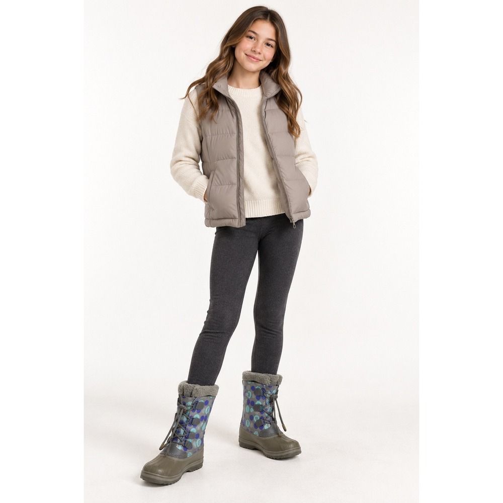 SOREL Yoot Pac Youth Size 6 Waterproof Insulated Snow Boots Gray Blue NY1814